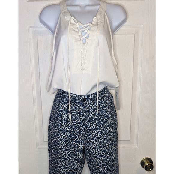 Bishop & Young White Lace Up Tank L - Picture 8 of 13